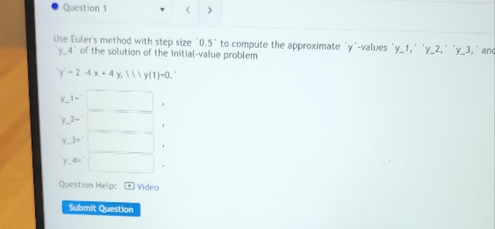 Differential Equations . Question 1 Use