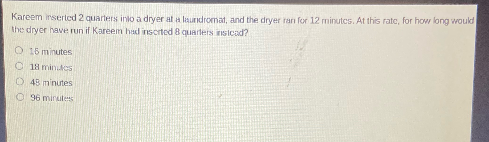 What's the answer Kareem inserted 2 quarters into