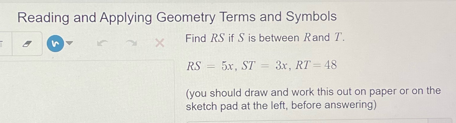 Reading and Applying Geometry Terms and Symbols X