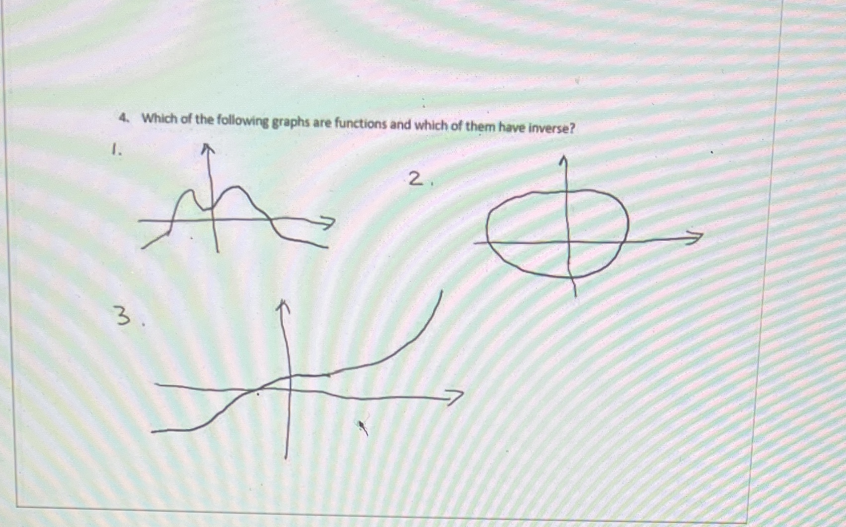 Can you type no handwriting 4. Which of the