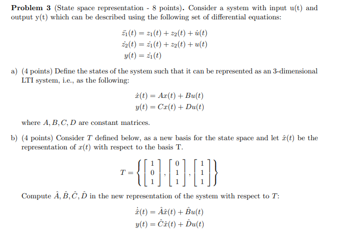 Problem 3 (State space representation - 8