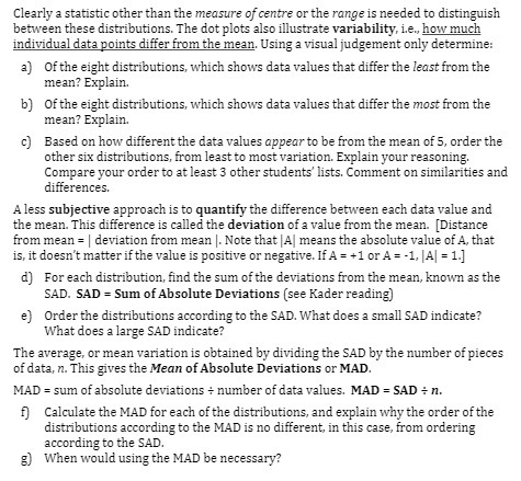 Clearly a statistic other than the measure of