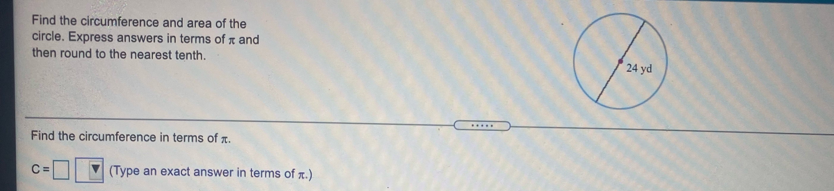 MGF 1106 Area and Circumference Find the