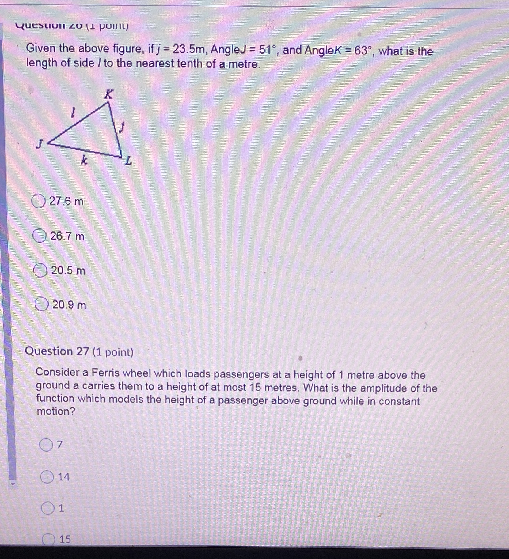 Which of these is the correct answer for each?