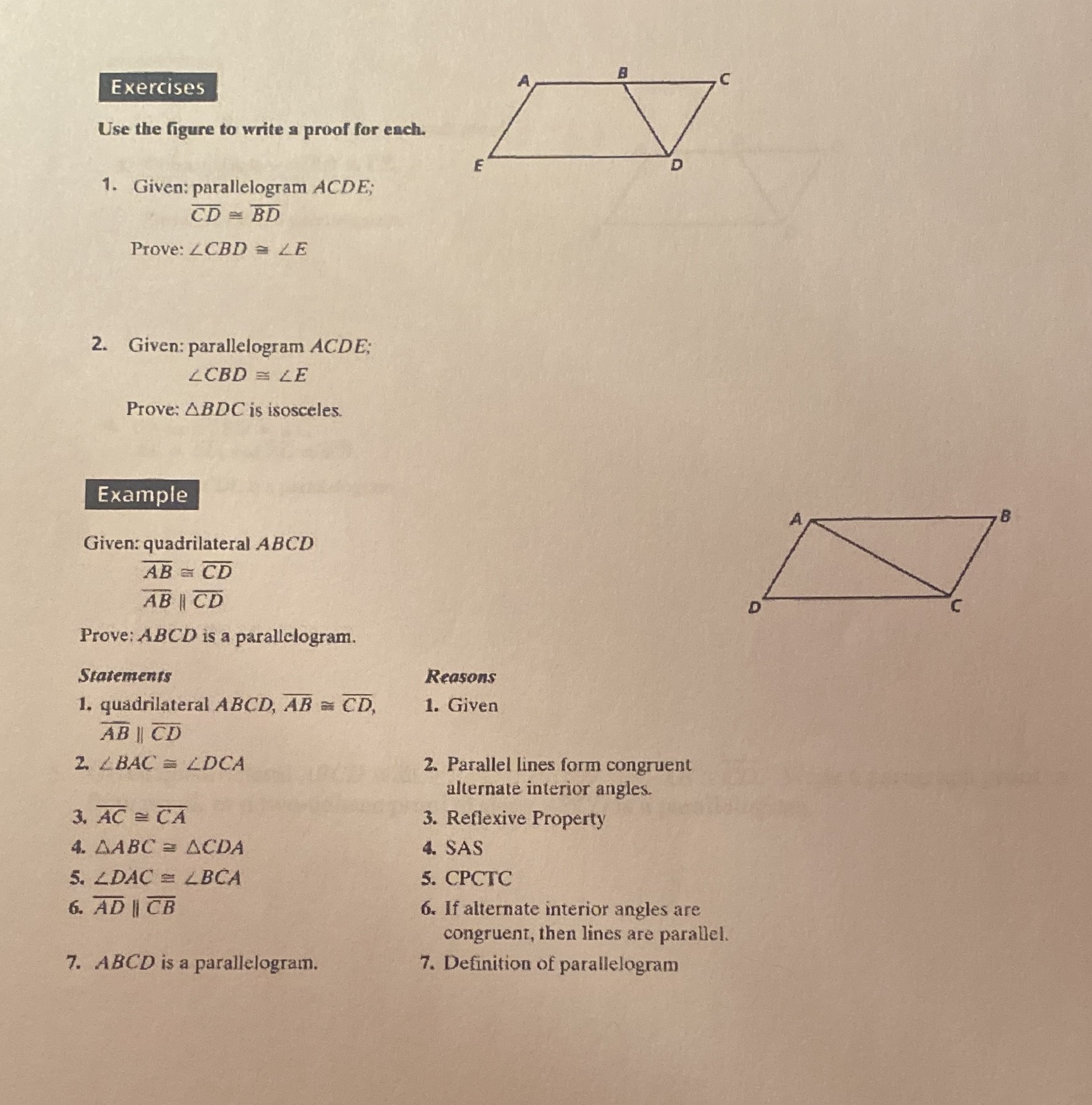 5.3.4 Exercises Use the figure to write a proof