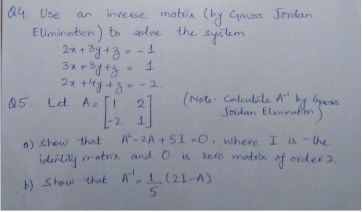 Linear Algebra Questions Solve on Page. 81: