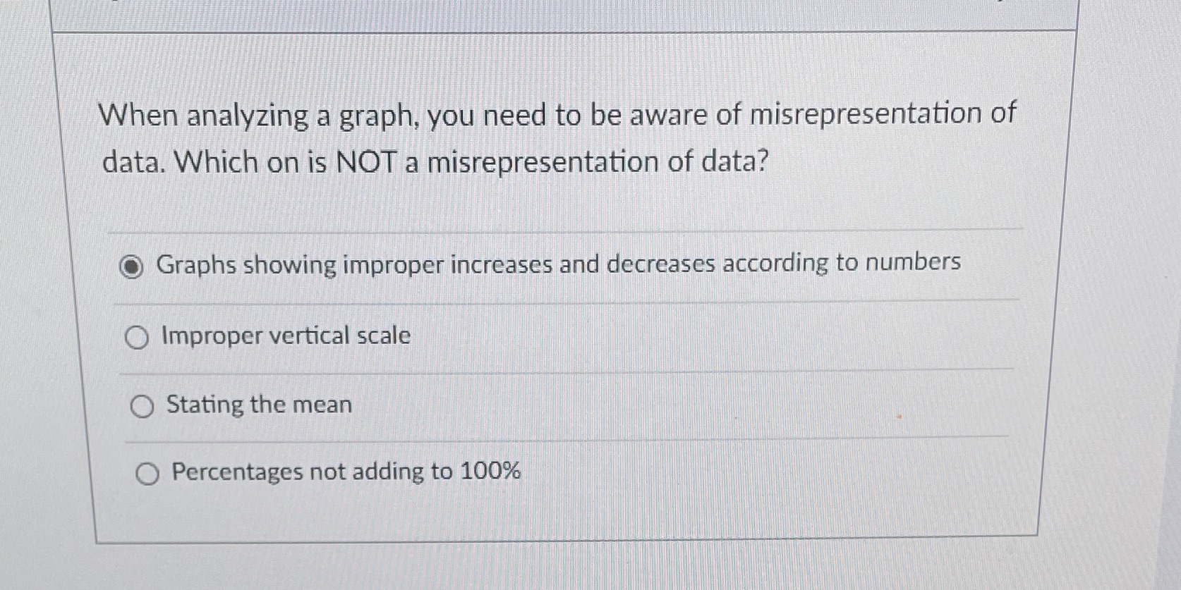 When analyzing a graph, you need to be aware of