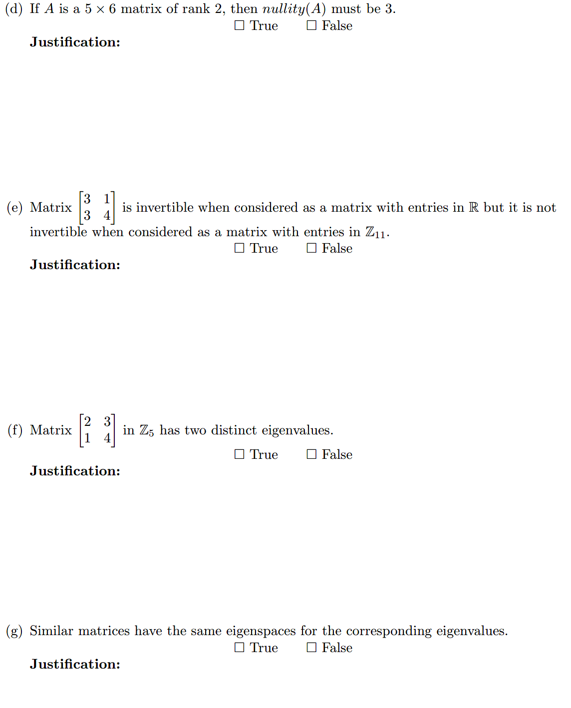 (a) Let A and B be two square matrices of the