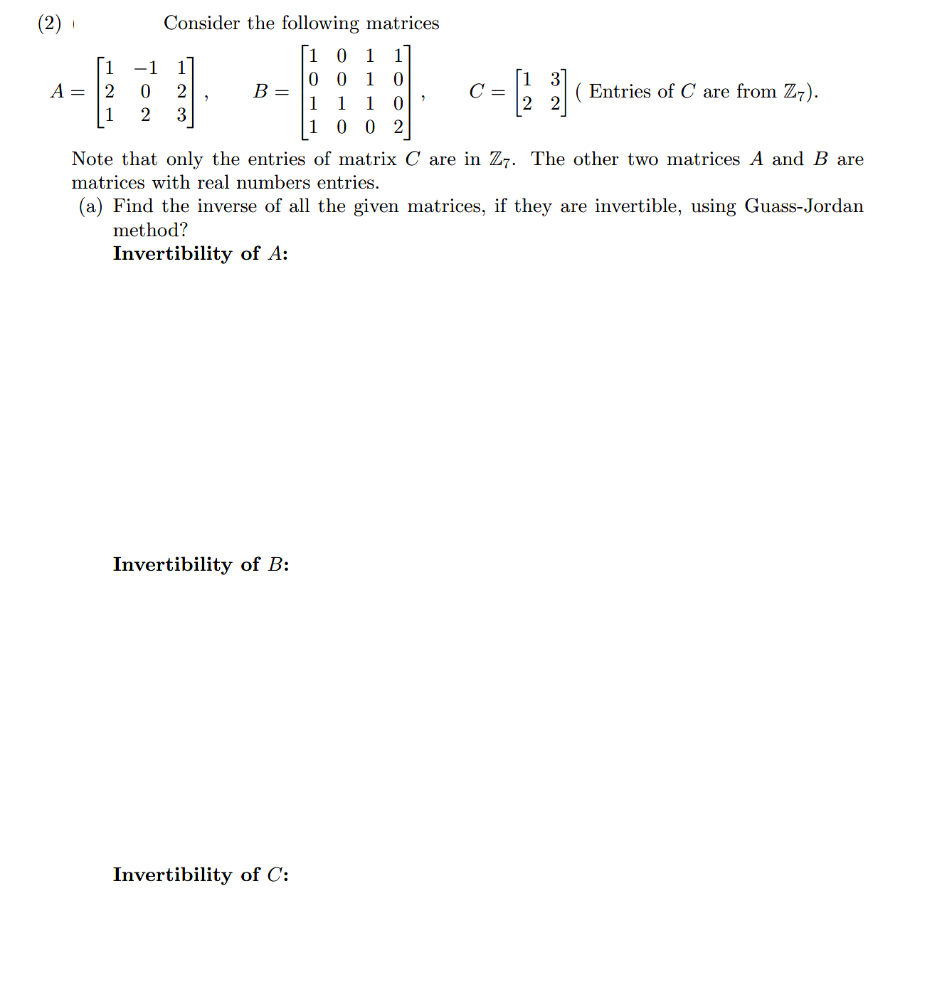 (a) Let A and B be two square matrices of the