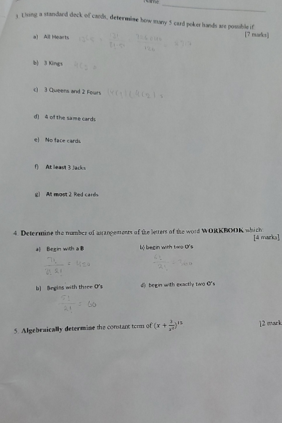 can you solve these questions Using a standard