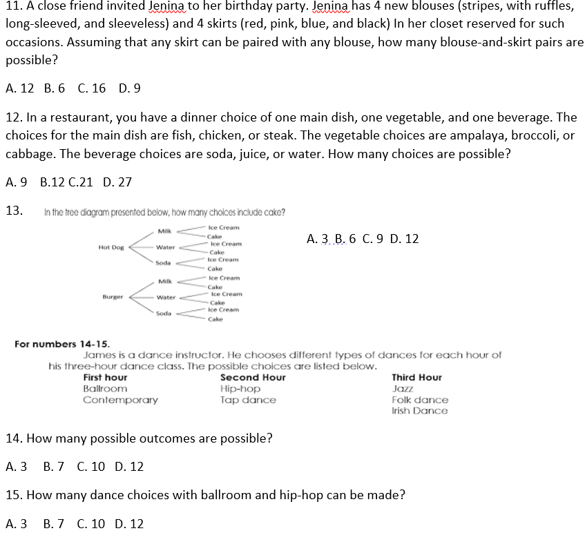 I. 1. You toss a coin once. The possible results