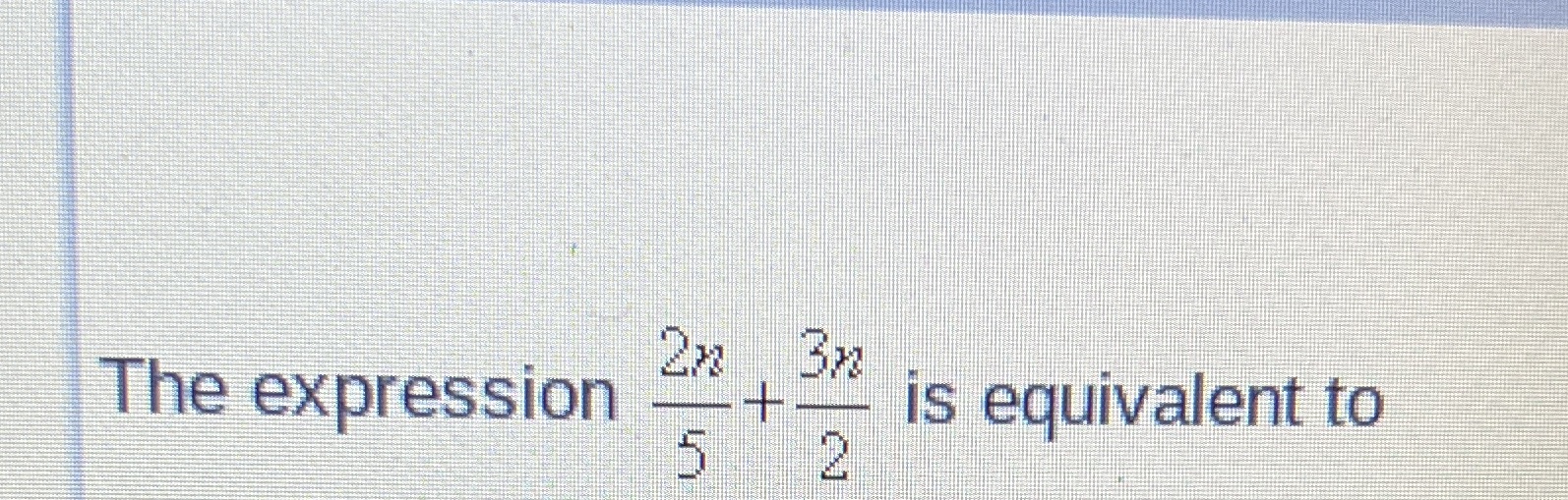 What is the expression equivalent to ? The