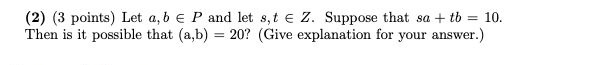 Please help me. [2) [3 points} Let {1,5 E P and
