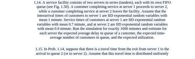1.14. A service facility consists of two servers