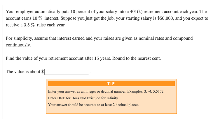 Your employer automatically puts 1|] percent of
