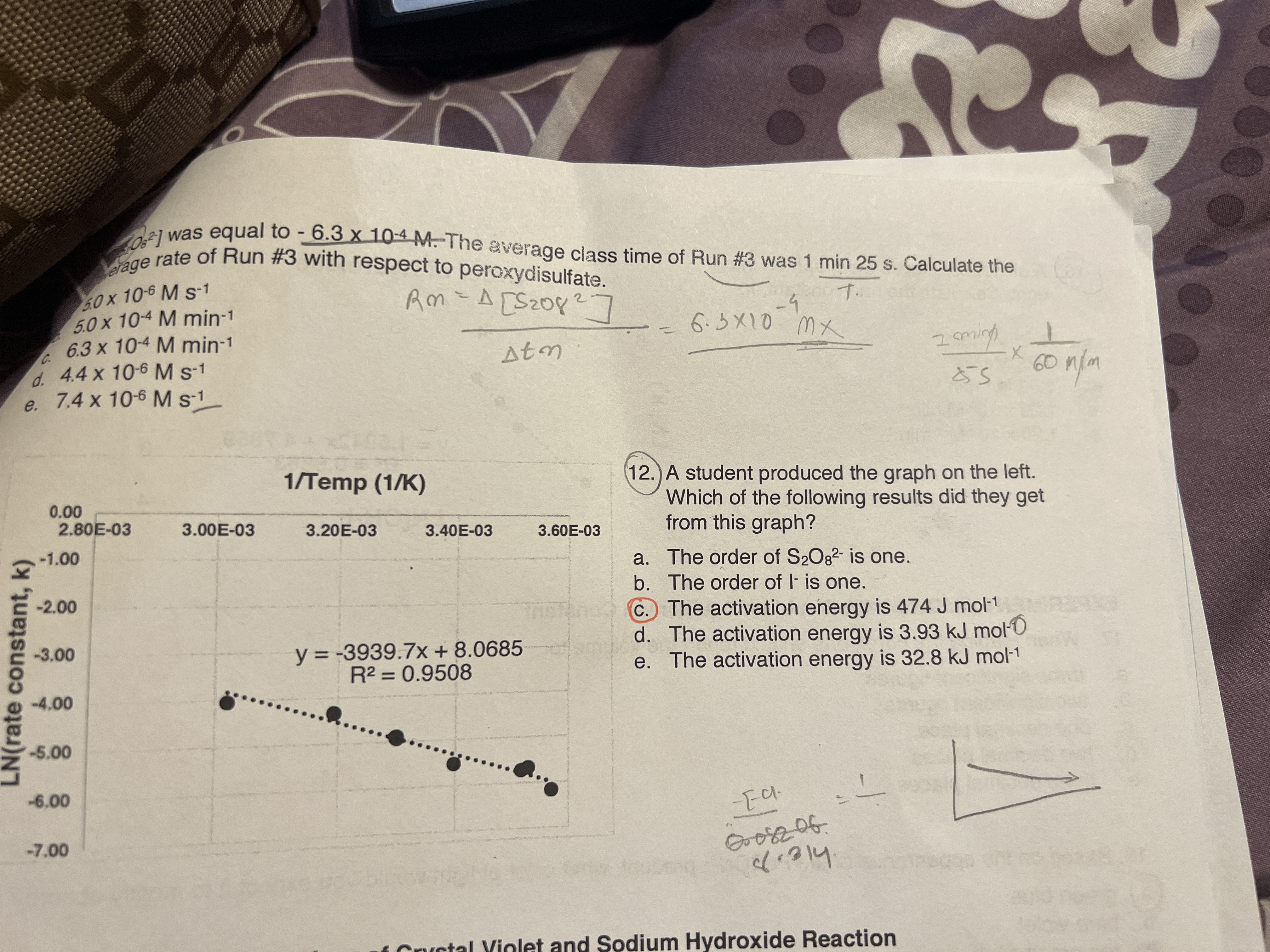 72] was equal to - 6.3 X 104 M. The average class