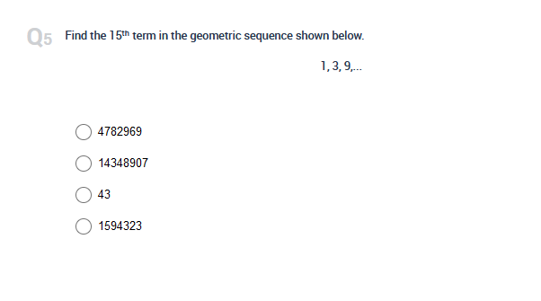 Q1 Find the next two terms in the geometric