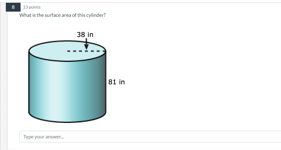 7 13 points The surface area of this rectangular