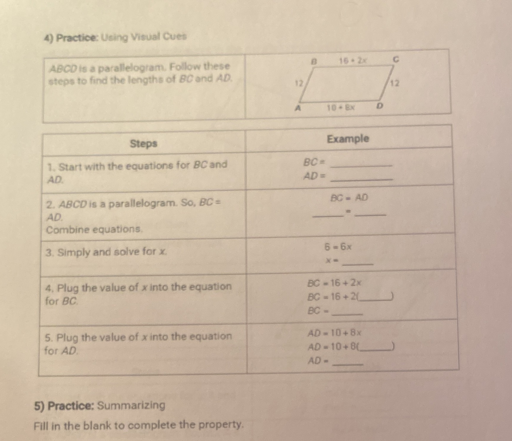 5.2.1 4) Practice: Using Visual Cues ABCD is a