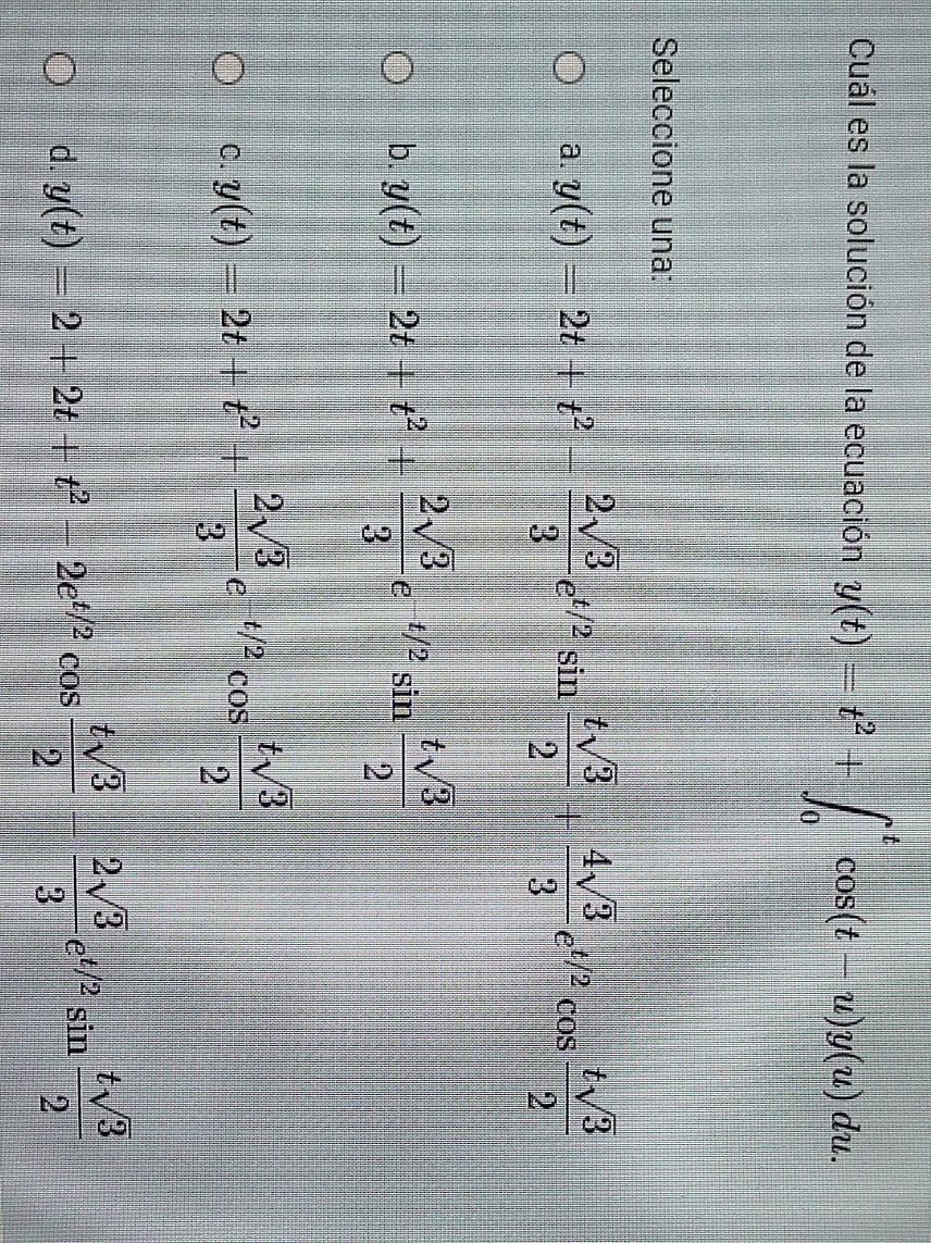 6. What is the solution of the equation y (t) =