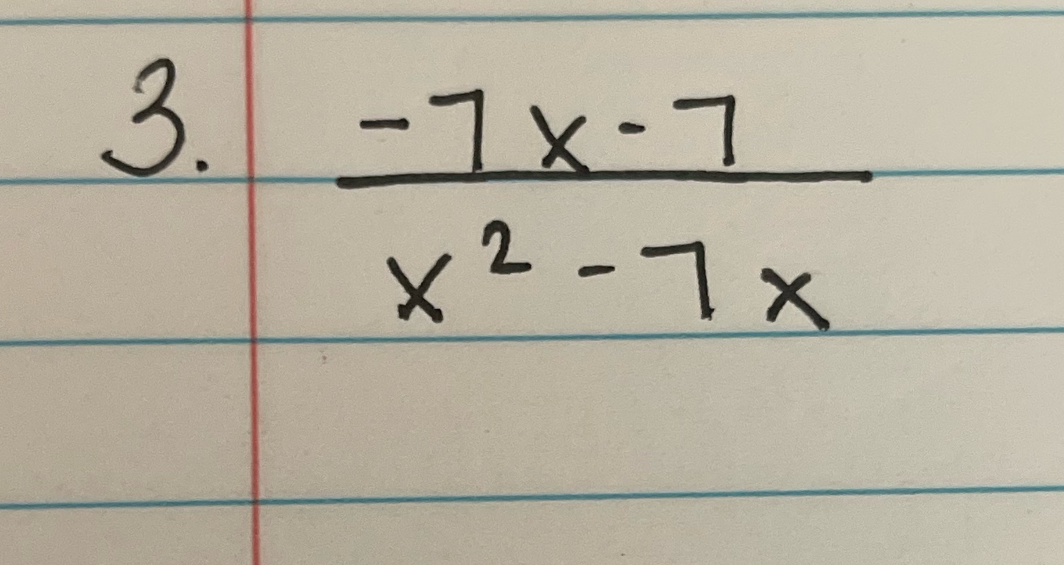Find the restricted values of X for the following