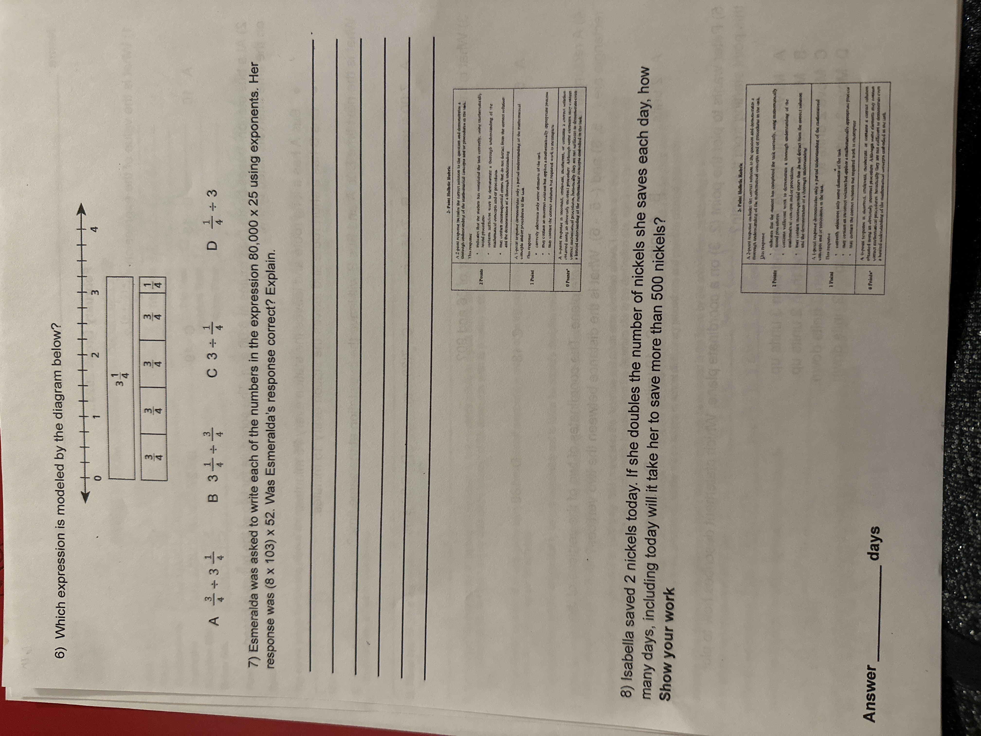 6) Which expression is modeled by the diagram