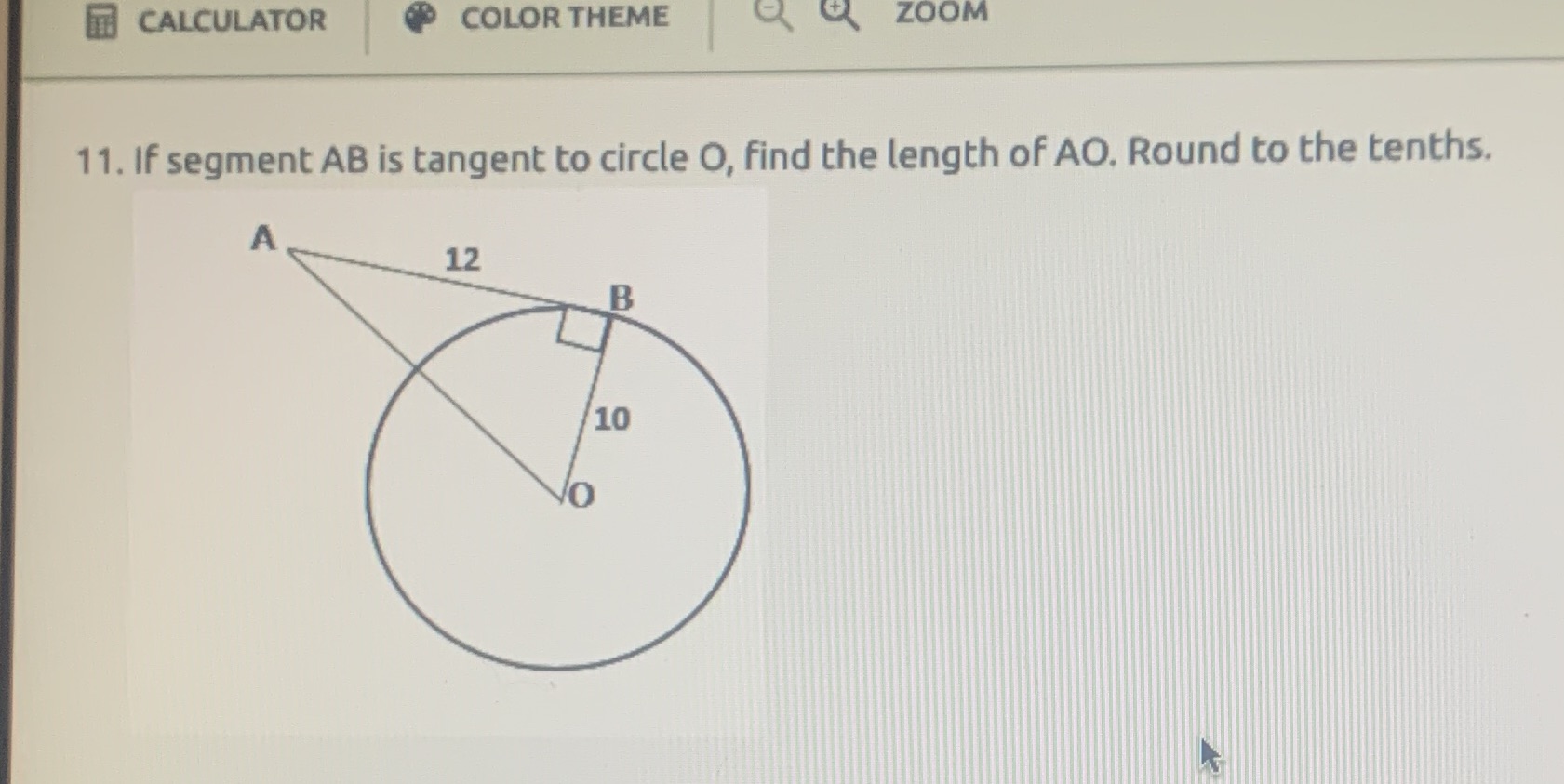 CALCULATOR COLOR THEME ZOOM 11. If segment AB is