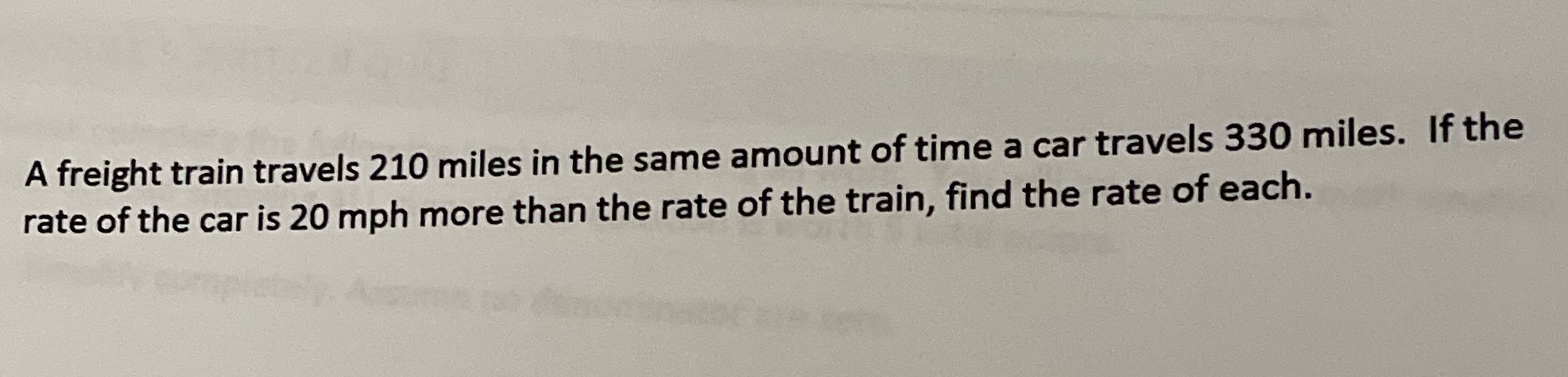 A freight train travels 210 miles in the same