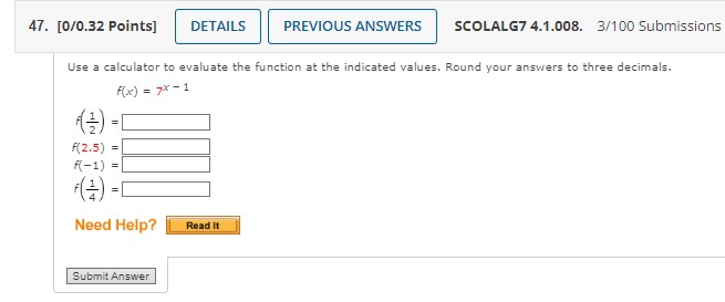 47. [0/0.32 Points] DETAILS PREVIOUS ANSWERS