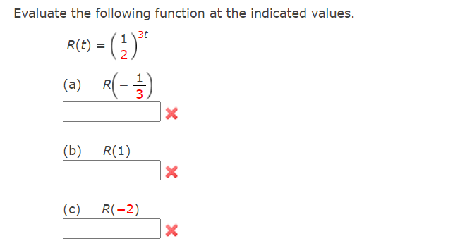 5) \fEvaluate the following function at the