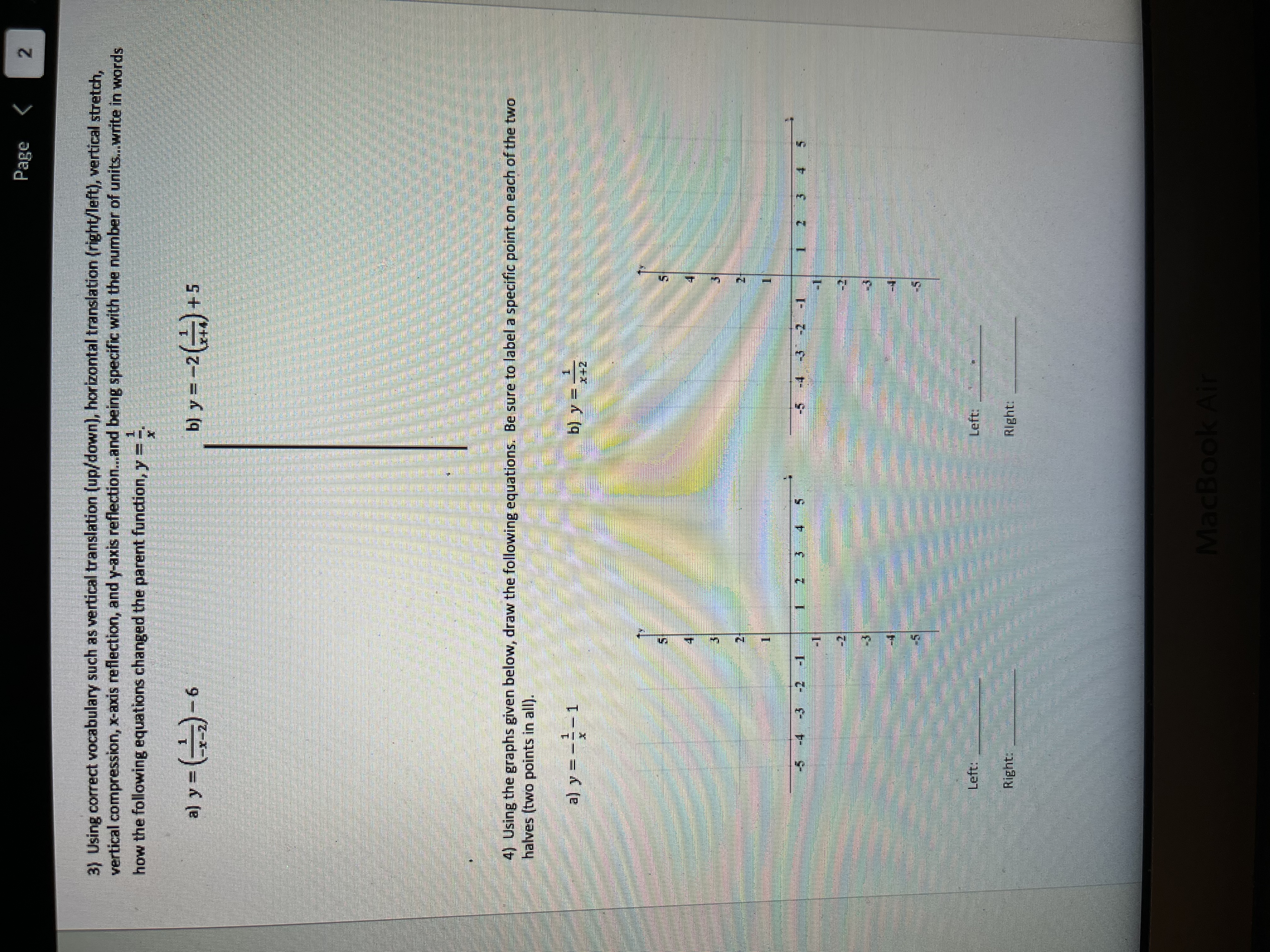VVA - Algebra 2 NAME 8.1A - Function Graphs, part