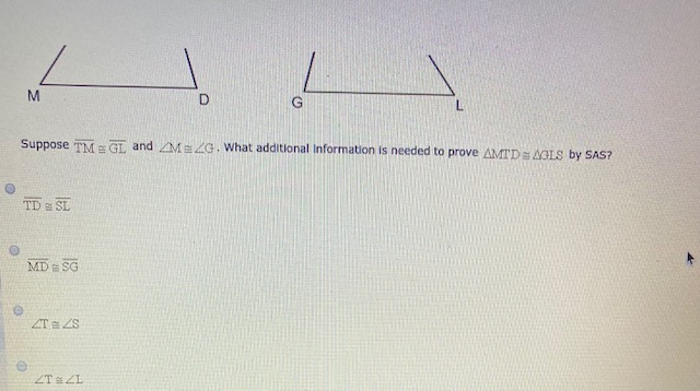 1. 14 M D G Suppose TM =GL and /MEZG . What