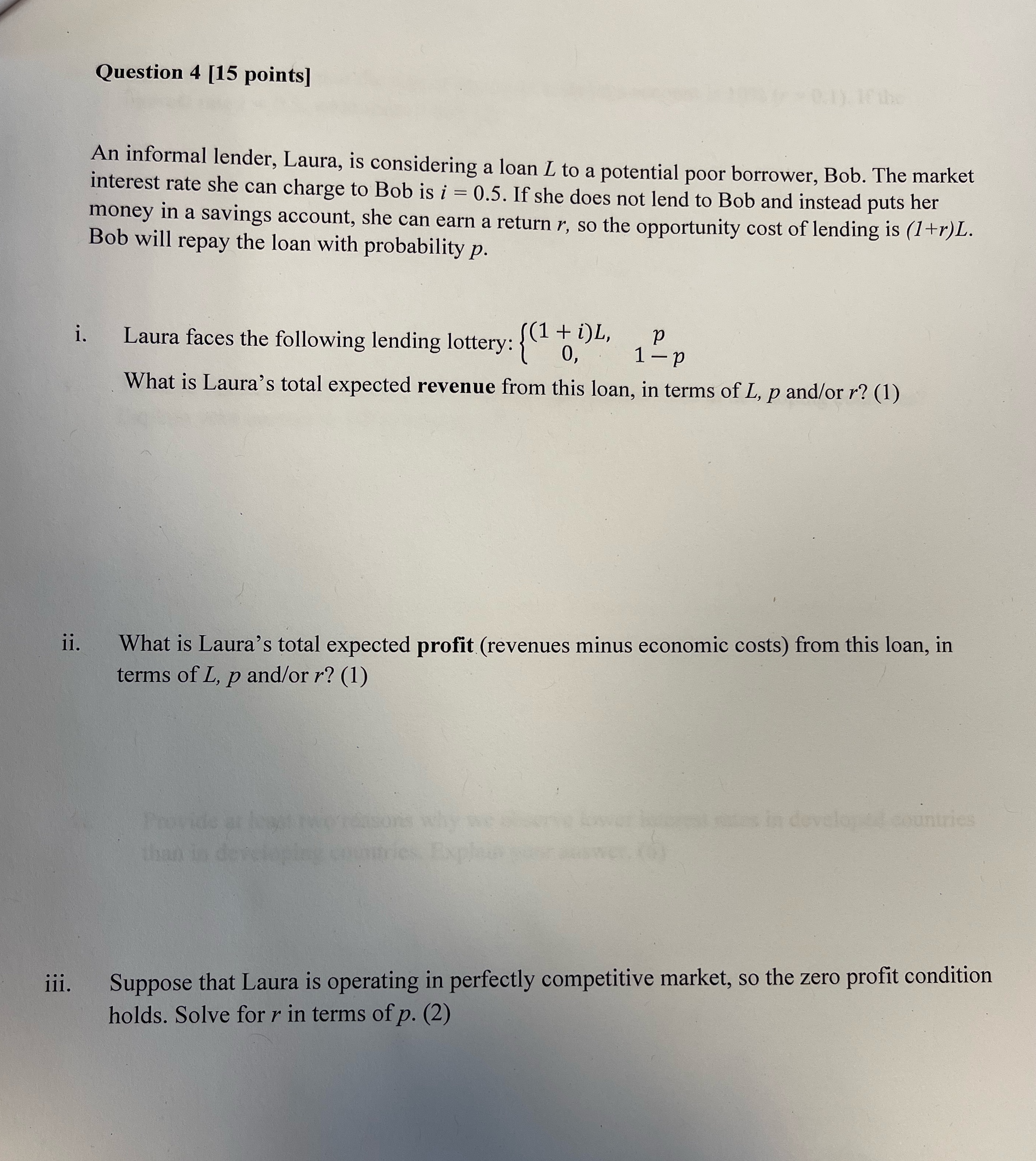 Help Asap Question 4 [15 points] An informal