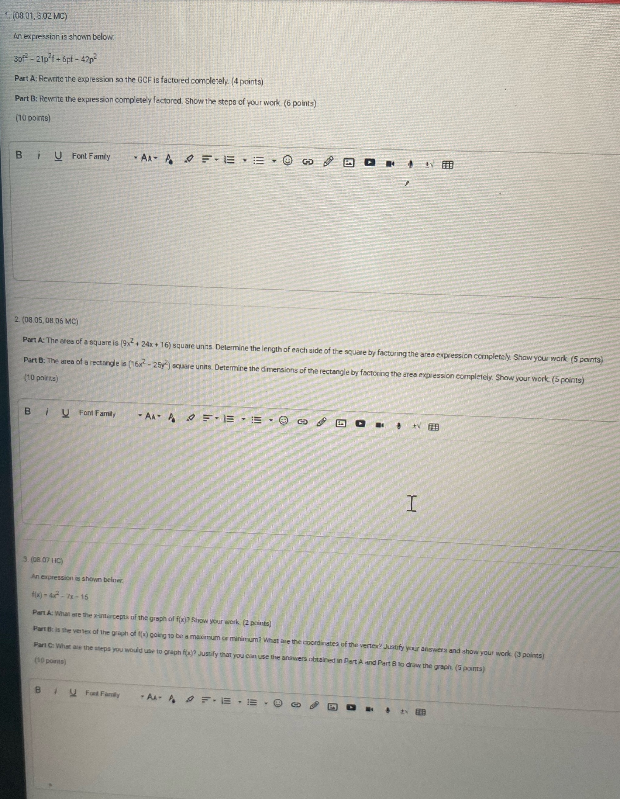 Please answer all 1. (08 01, B.02 MC) An