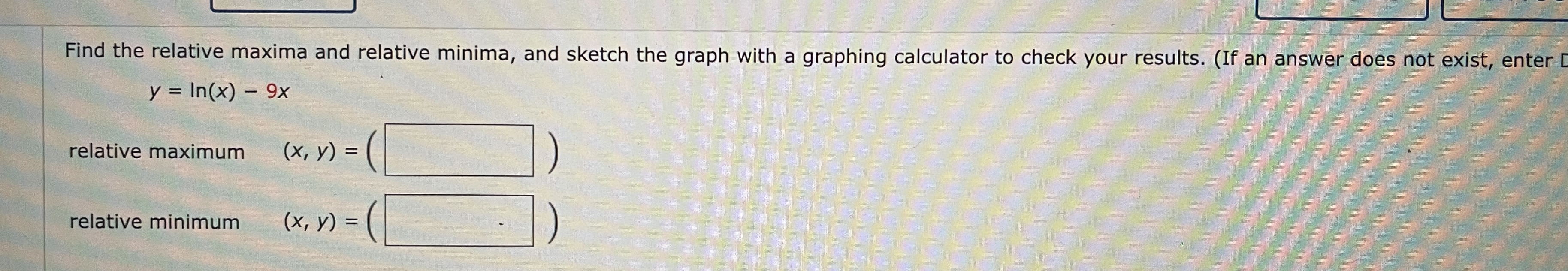 Find the relative maxima and relative minima, and