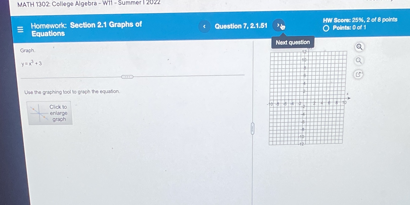 I need 2 plotting points for a graph using the
