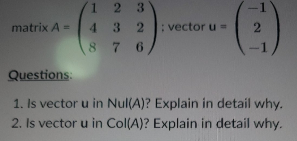 thanks for the assistance 2 1 matrix A = 4 3 ;