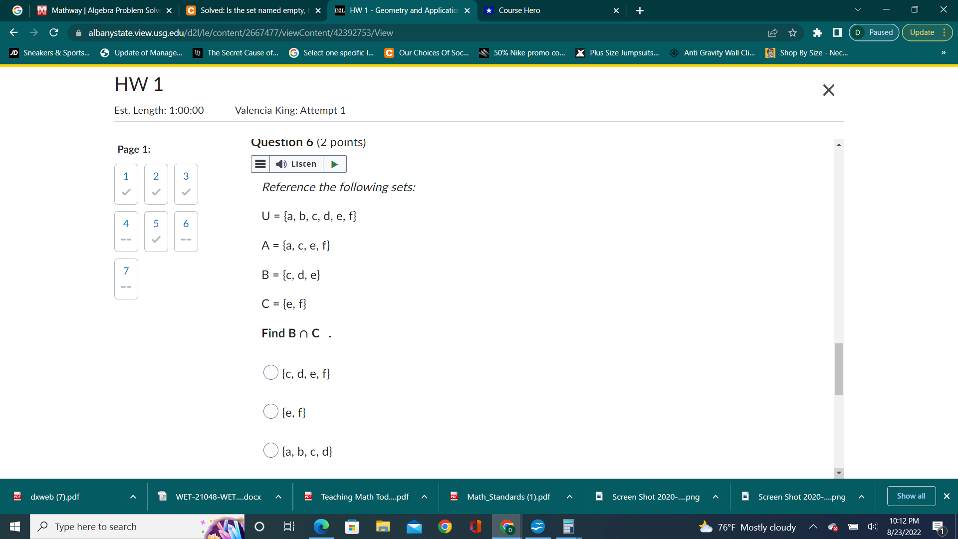 G Mathway | Algebra Problem Solv X C Solved: Is