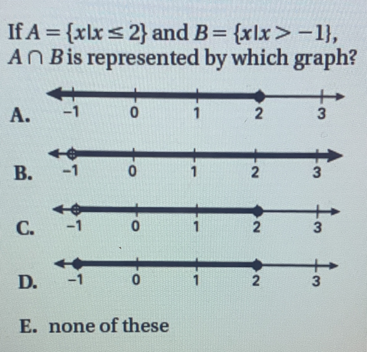 If A = {xlx = 2} and B = {xlx  style=