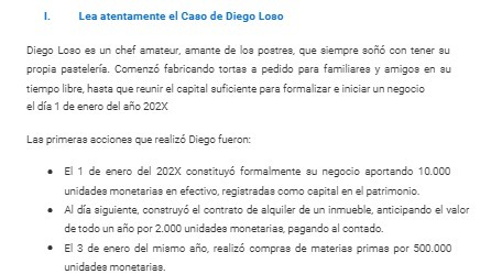 L. Lea atentamente el Caso de Diego Loso Diego