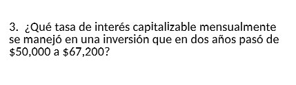 3. :Que tasa de interes capitalizable
