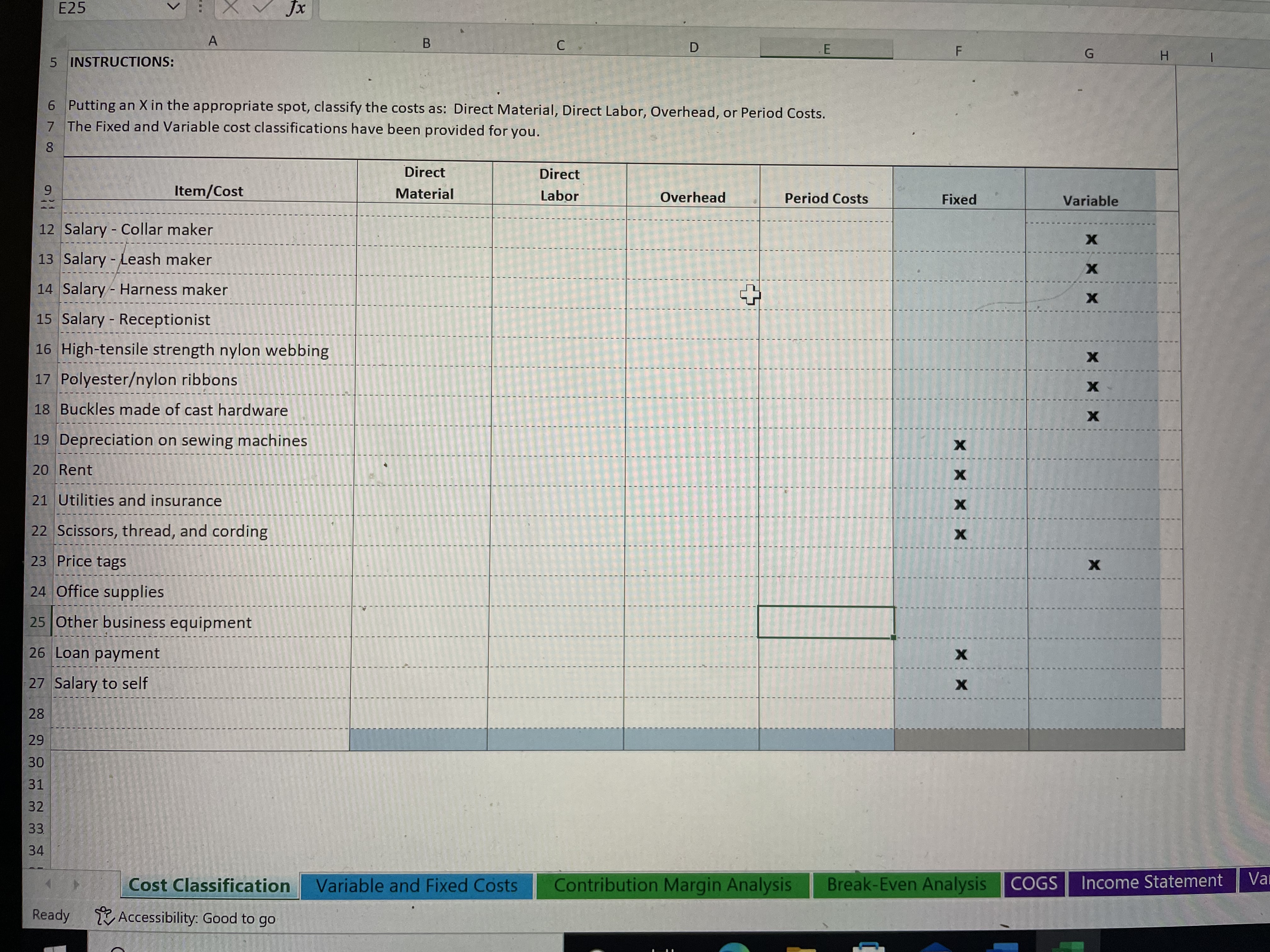 snhu ACC 202 Milestone One: Operational Costs