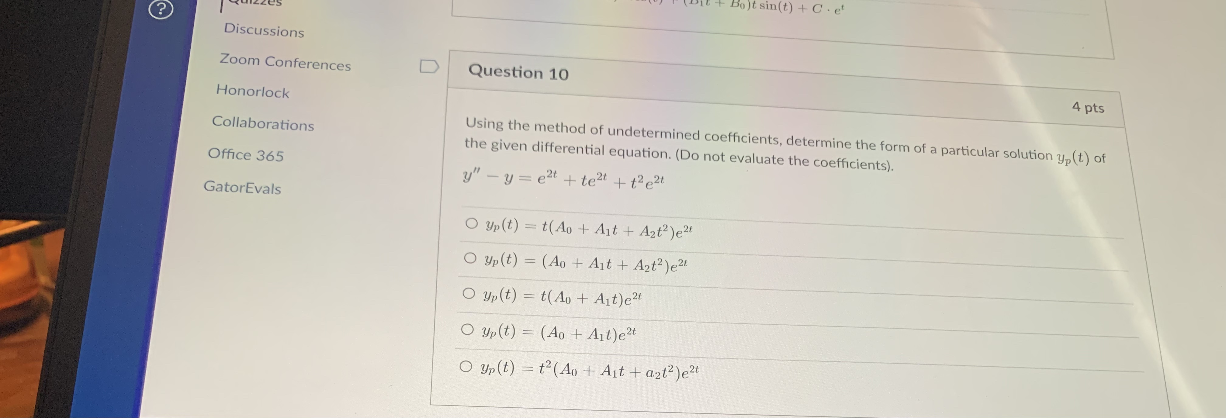 thank you and please help Bo) t sin(t) + C . et ?
