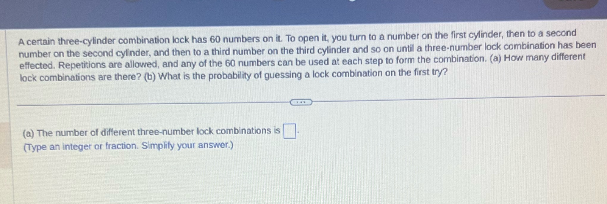 Acenaln three-winder combination lock has 60