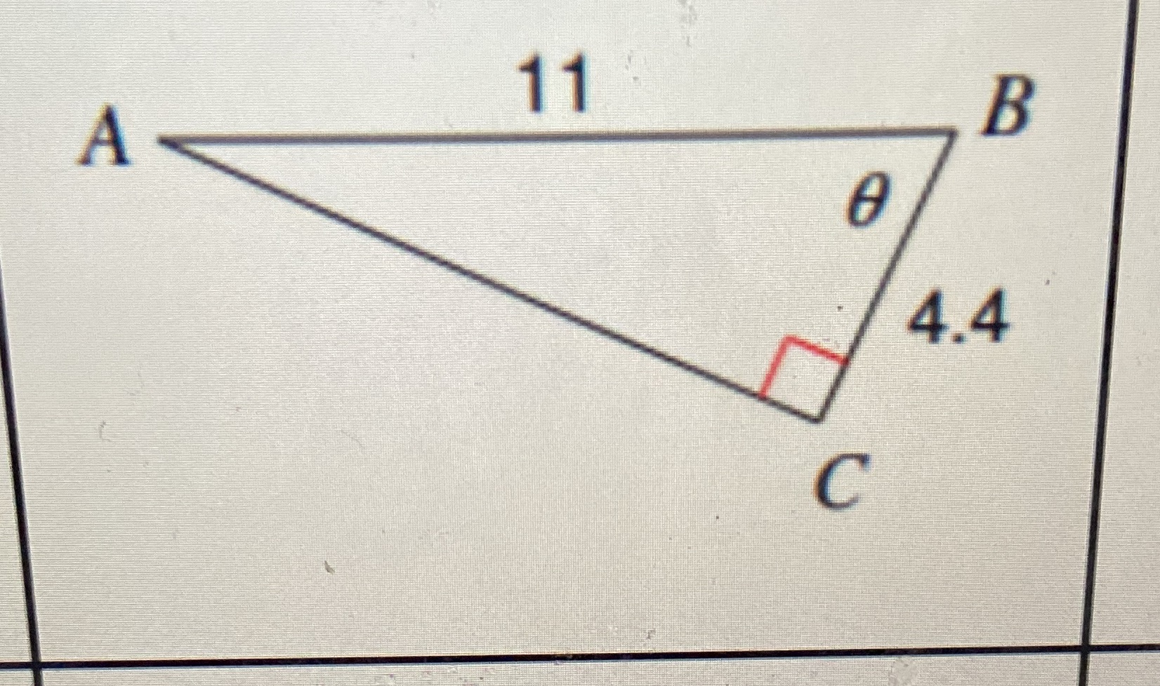 I need to find the angle inside this right