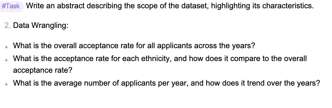 #Task Write an abstract describing the scope of