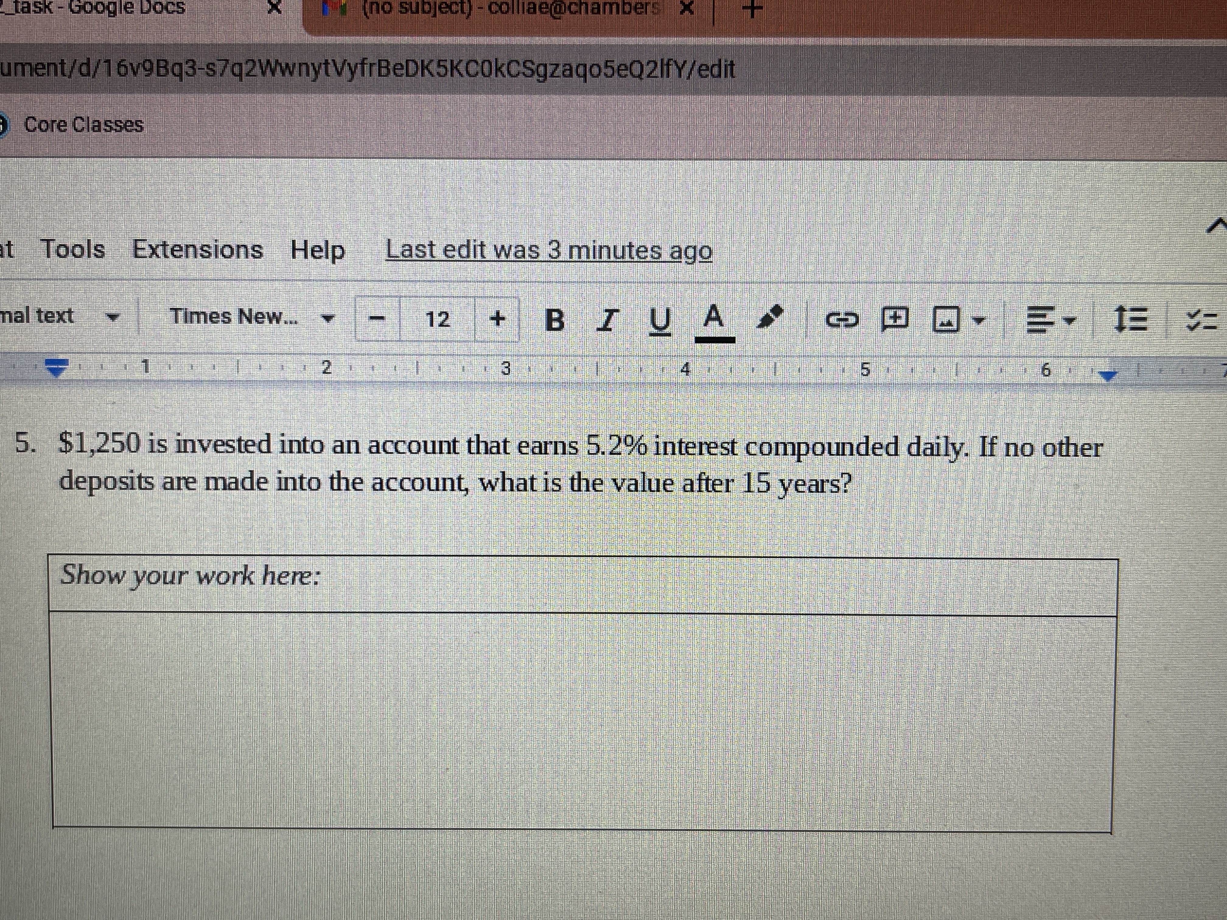 task - Google Docs (ho subject) -