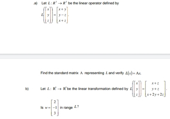 Reply fast plzz a) Let L: R' - style=