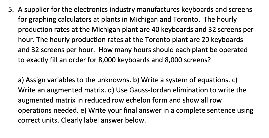 5. A supplier for the electronics industry