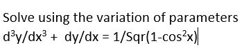 1. Solve using the method of undetermined